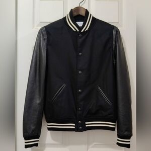 John Elliott Women's Size 2 Black And White Varsity Jacket